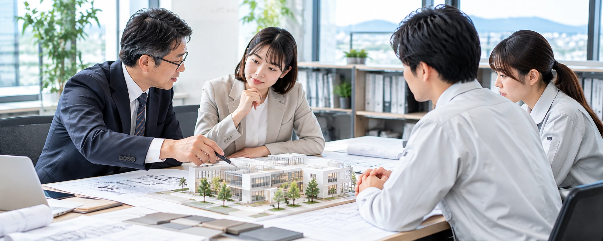 建築図面と設計資料のイメージ